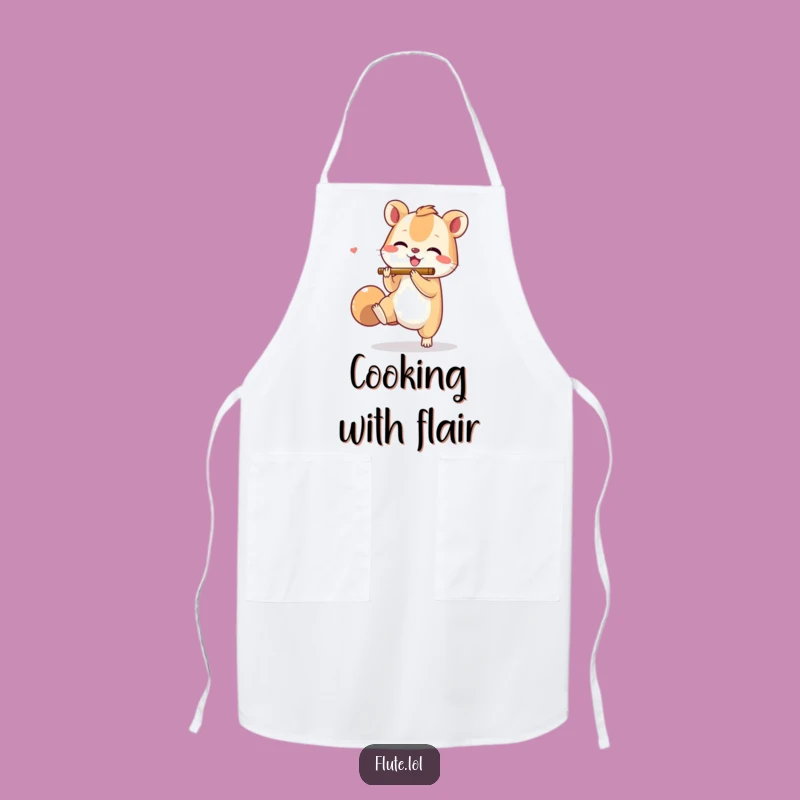 Funny Tapping Flute Dancer Apron: Cook with Rhythmic Fun
