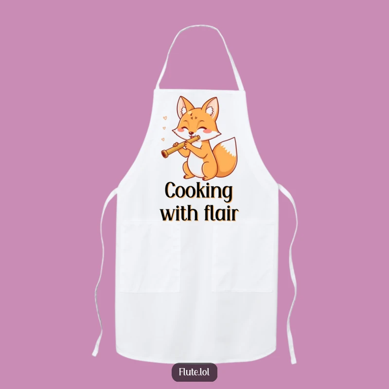 Funny Fox Flute Apron: Cook with a Song!