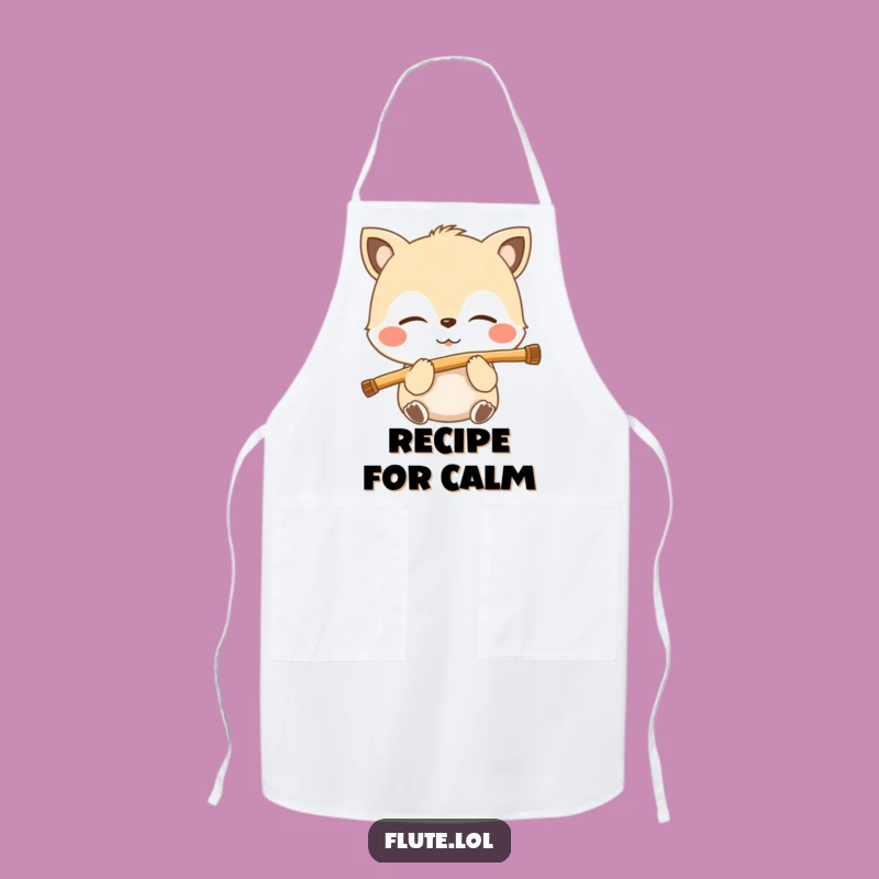 Funny Blissful Flute Breath Apron: Cook with Musical Peace