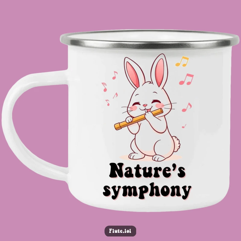 Funny Rabbit Flute Camping Mug: Outdoor Melodies for Campfire Tunes, a Delightful Funny Gift