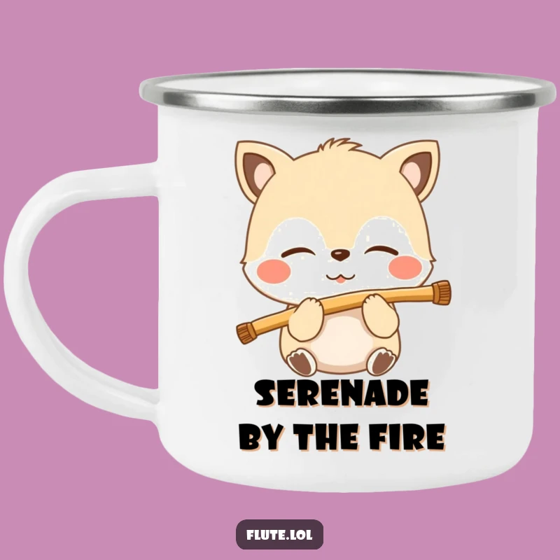 Funny Blissful Flute Breath Camping Mug: Adventure in Musical Peace