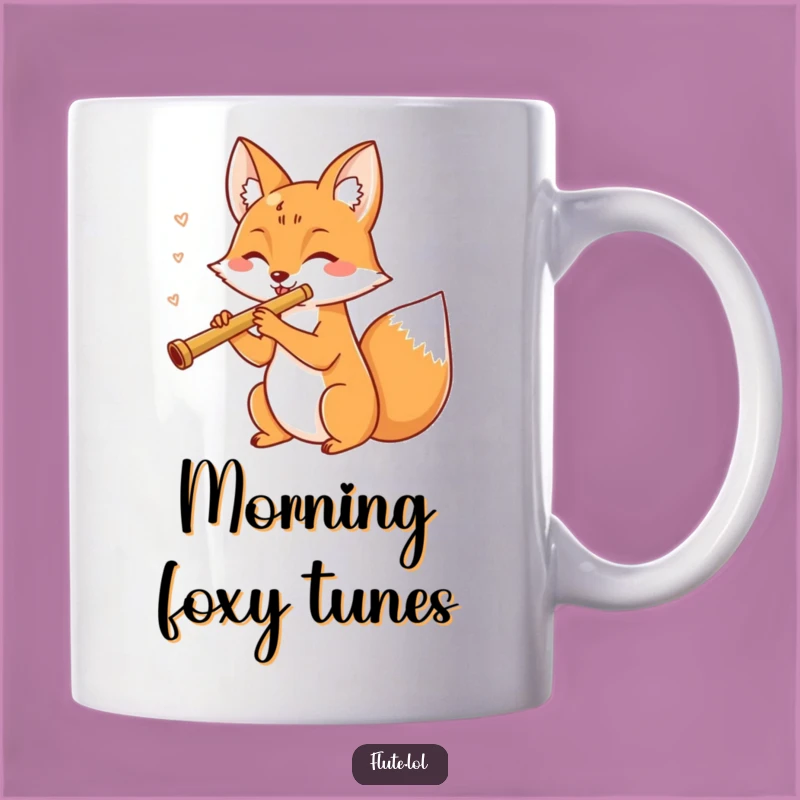 Funny Fox Flute Mug: Merrily Play Your Morning Tunes!