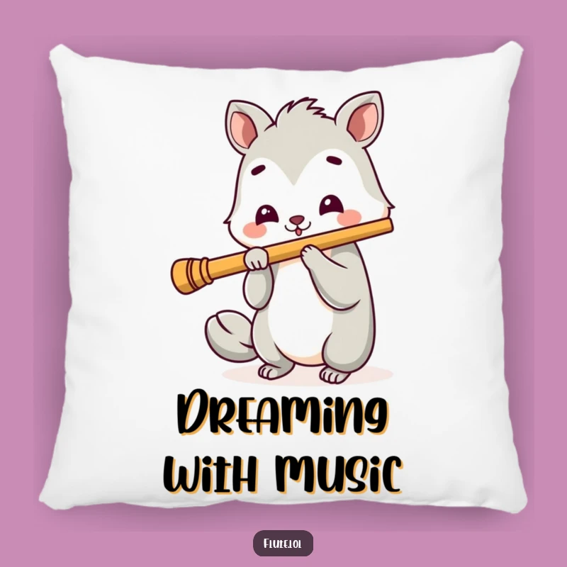 Funny Cheerful Flute Player Pillow: Cozy Musical Smiles Guaranteed