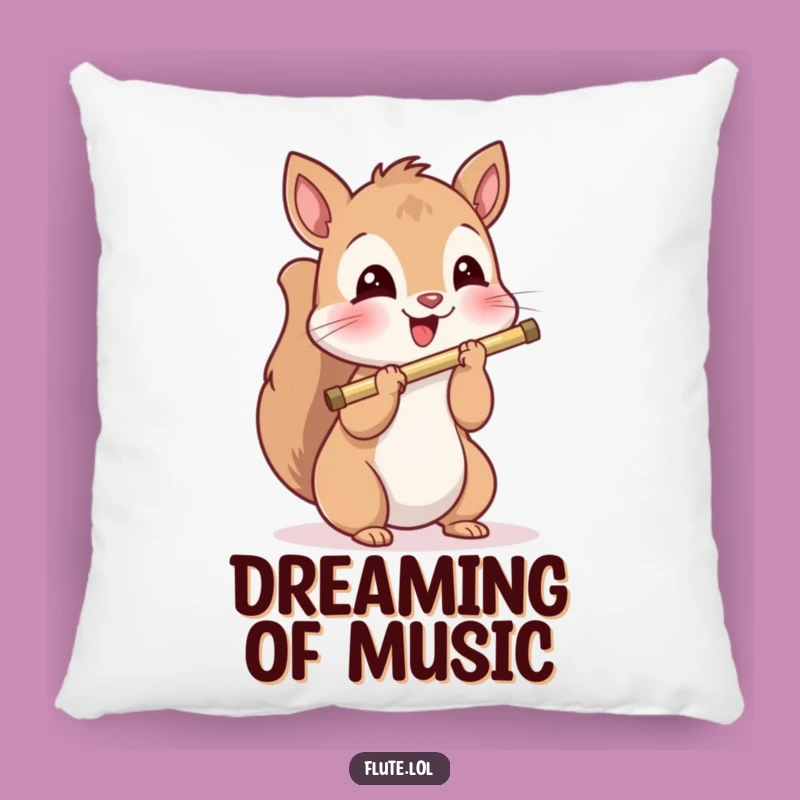 Funny Squirrel Flute Pillow: Snuggle Up with Musical Delight!
