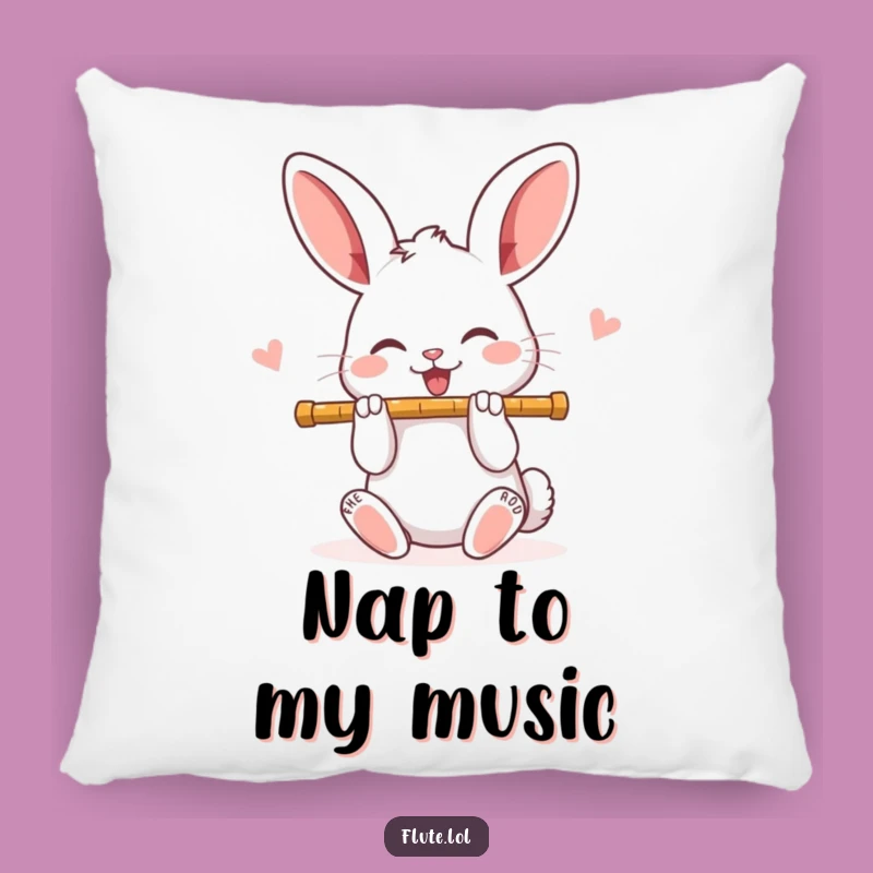 Funny Rabbit Flute Pillow: Snuggle Up with Musical Joy!