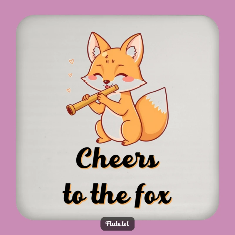 Funny Fox Flute Coaster: Protect Surfaces with Musical Merriment!