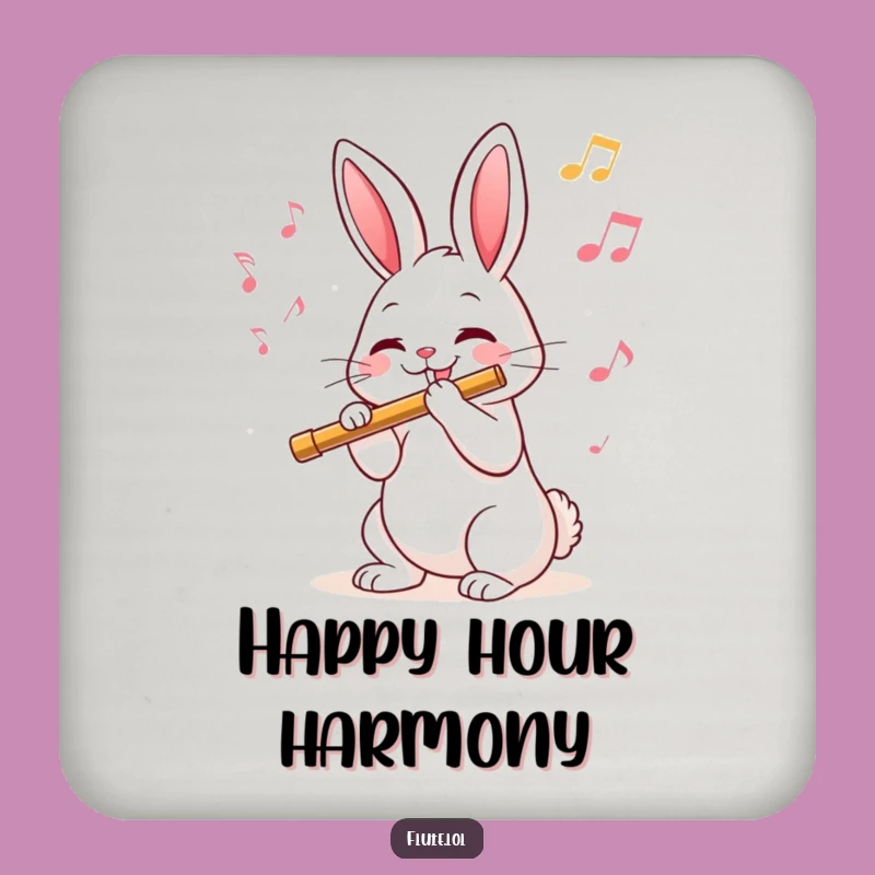 Funny Rabbit Flute Coaster: Protect Surfaces with Musical Charm, a Sweet Funny Gift