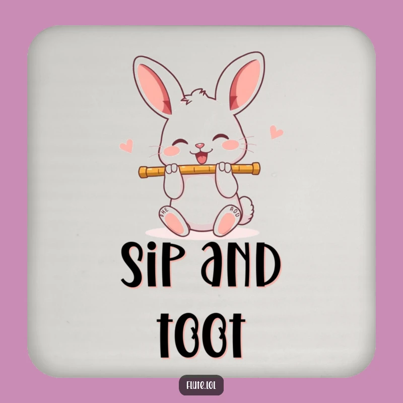 Funny Rabbit Flute Coaster: Protect Surfaces with Musical Charm!