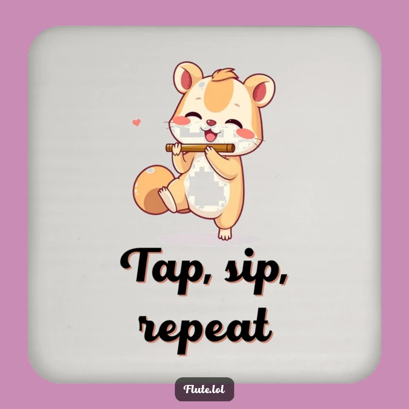 Funny Tapping Flute Dancer Coaster Set: Protect Surfaces with Rhythmic Joy