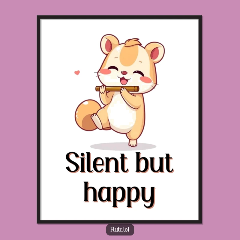 Funny Tapping Flute Dancer Poster: Lively Animal Art for Music Lovers