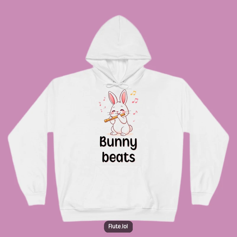 Funny Rabbit Flute Hoodie: Cozy Melodies for Cold Days, a Perfect Funny Gift Companion