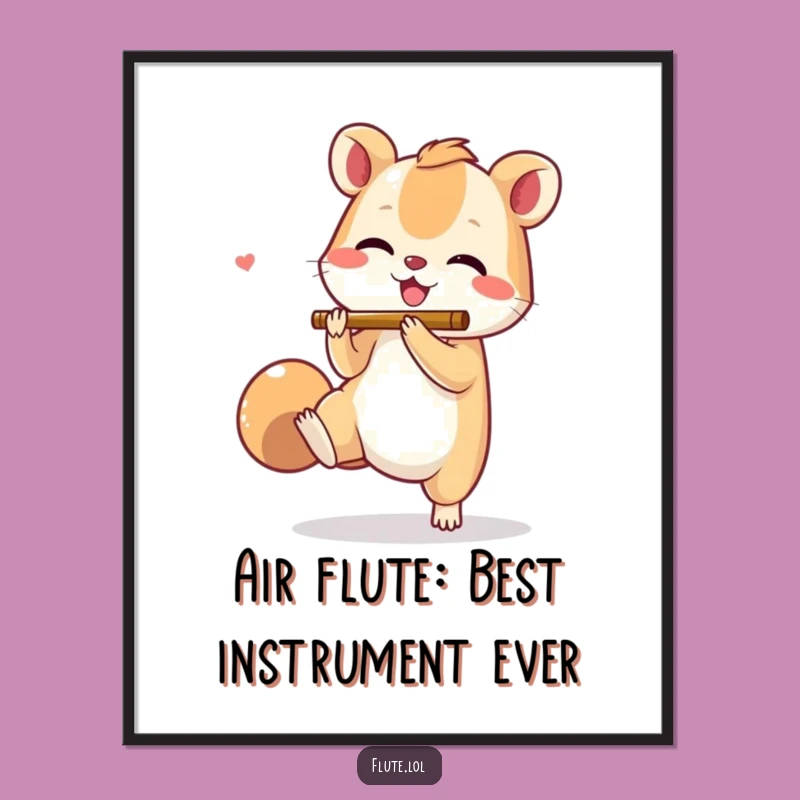 Free Printable Joyful Tap Animal Wall Art - Mime Flute Decor