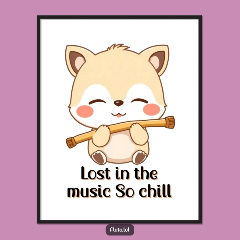 Free Printable Blissful Flute Animal Wall Art - Serene Decor Downloadable