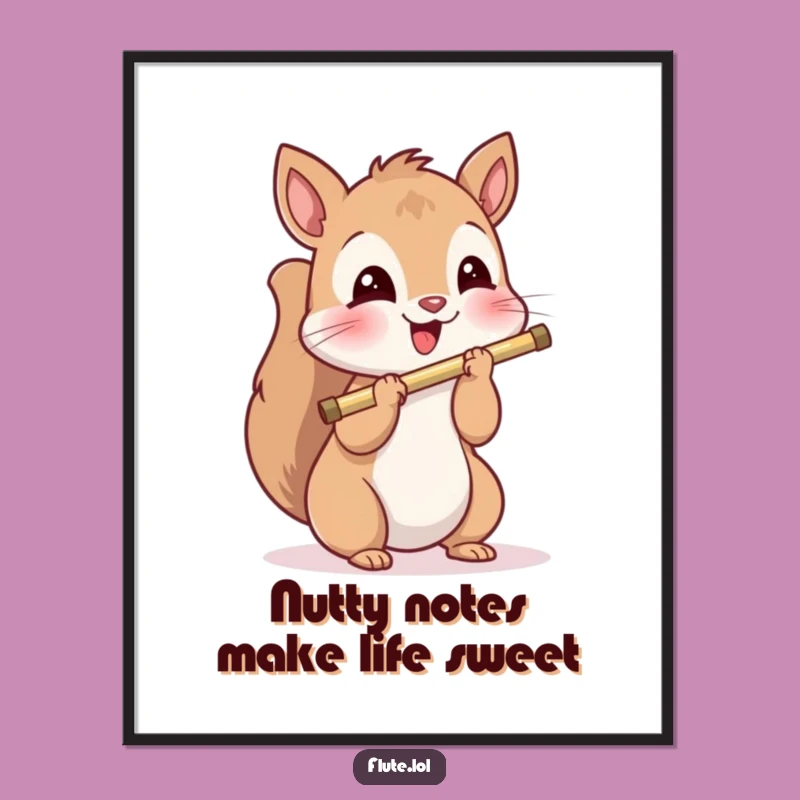 Funny Free Printable Wall Art: Playful Squirrel Plays Music For A Joyful Space