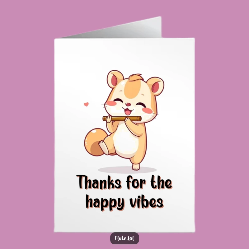 Free Printable Joyful Tap Animal Thank You Card - Mime Flute Gratitude