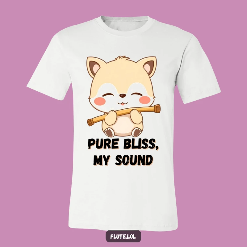 Funny Blissful Flute Breath T-Shirt: Peaceful Musician Apparel Gift